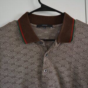 Gucci monogram polo shirt XL